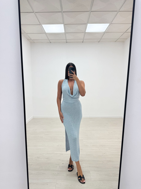 VESTIDO SAMIA LARGO AZUL